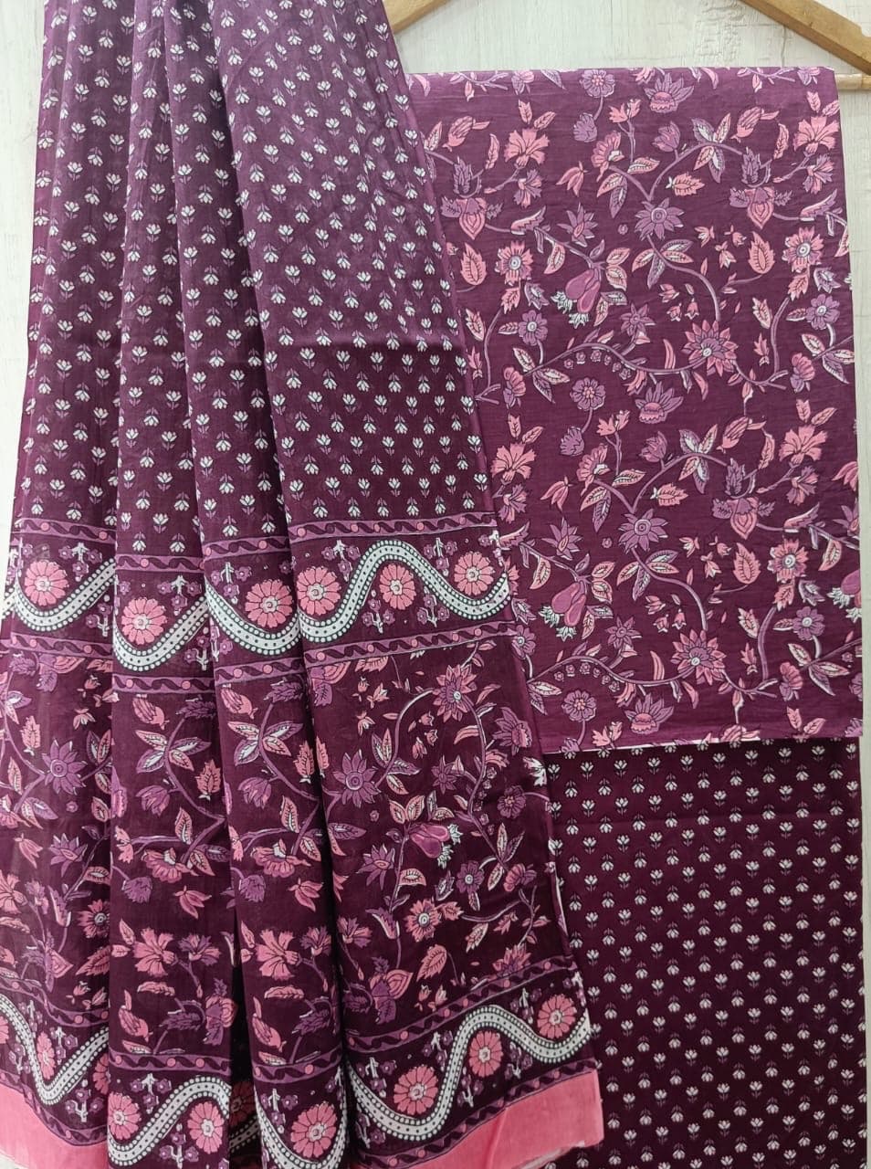 Wine Floral Suit
