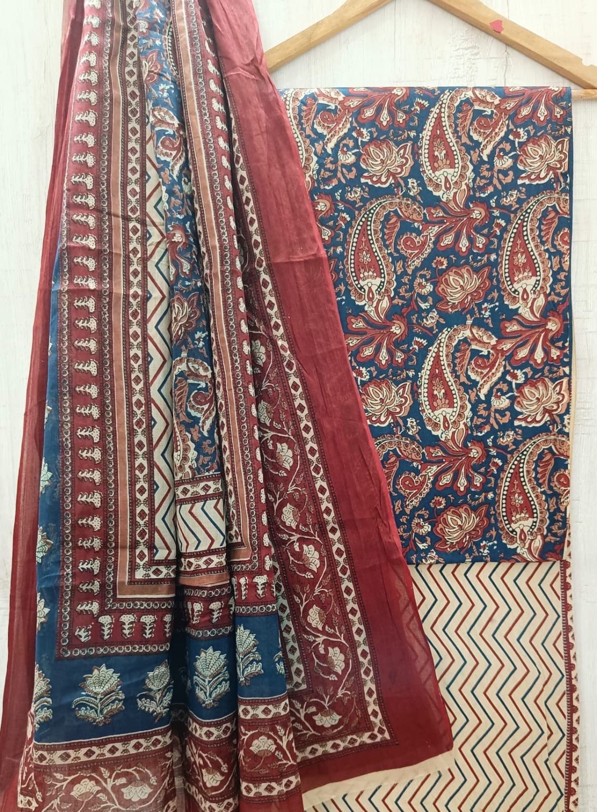 Indigo Kalamkari Suit